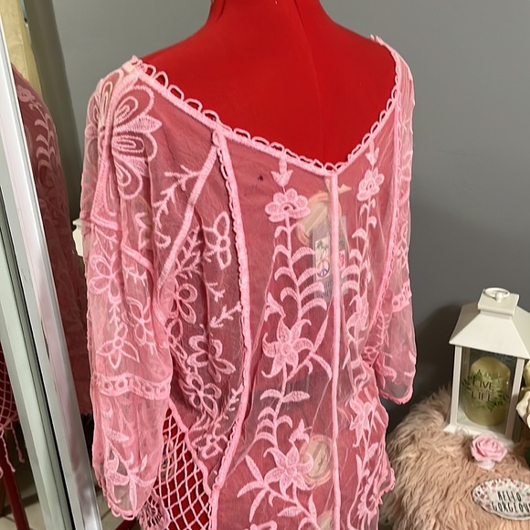 Pink sheer tunic - Picture 4 of 9